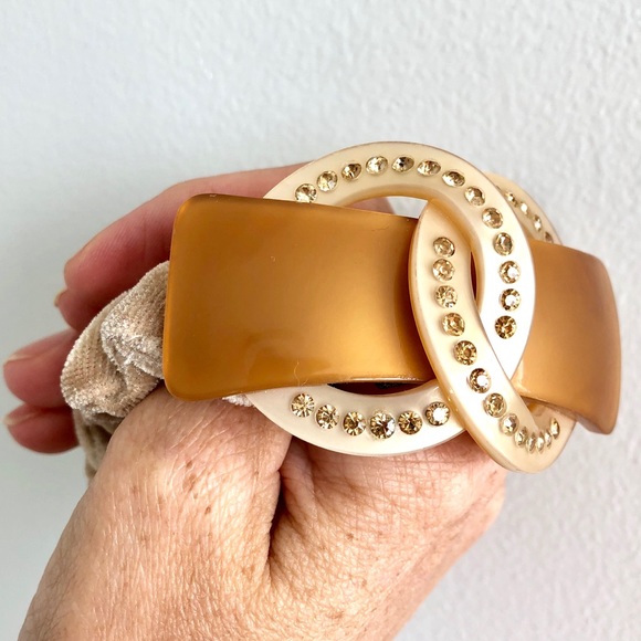 Rhinestone Embellished Acrylic Scrunchie - Picture 9 of 14